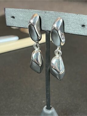 Sterling Silver Freeform Drop Earrings -8gr.